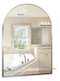Зеркало MIXLINE "Аркада-Люкс" 490*670 (ШВ) с полкой и фацетом