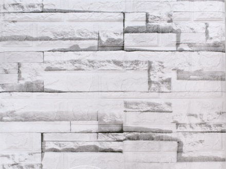 Панель 3D самоклеющаяся стеновая "Кирпич сибирский известняк" 700*770*3мм/10 Эконом