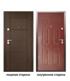 Двери металлические 2050х960х65 Форпост 73 Орех (левая)