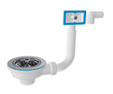 Выпуск для сифона 3 1/2" с прямоугольным переливом,латунный винт 25 мм, E103-9