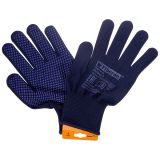 Перчатки "Микроточка", полиэстер, ПВХ-точка, в и/у, 9(L), темно-синие, Fiberon/120